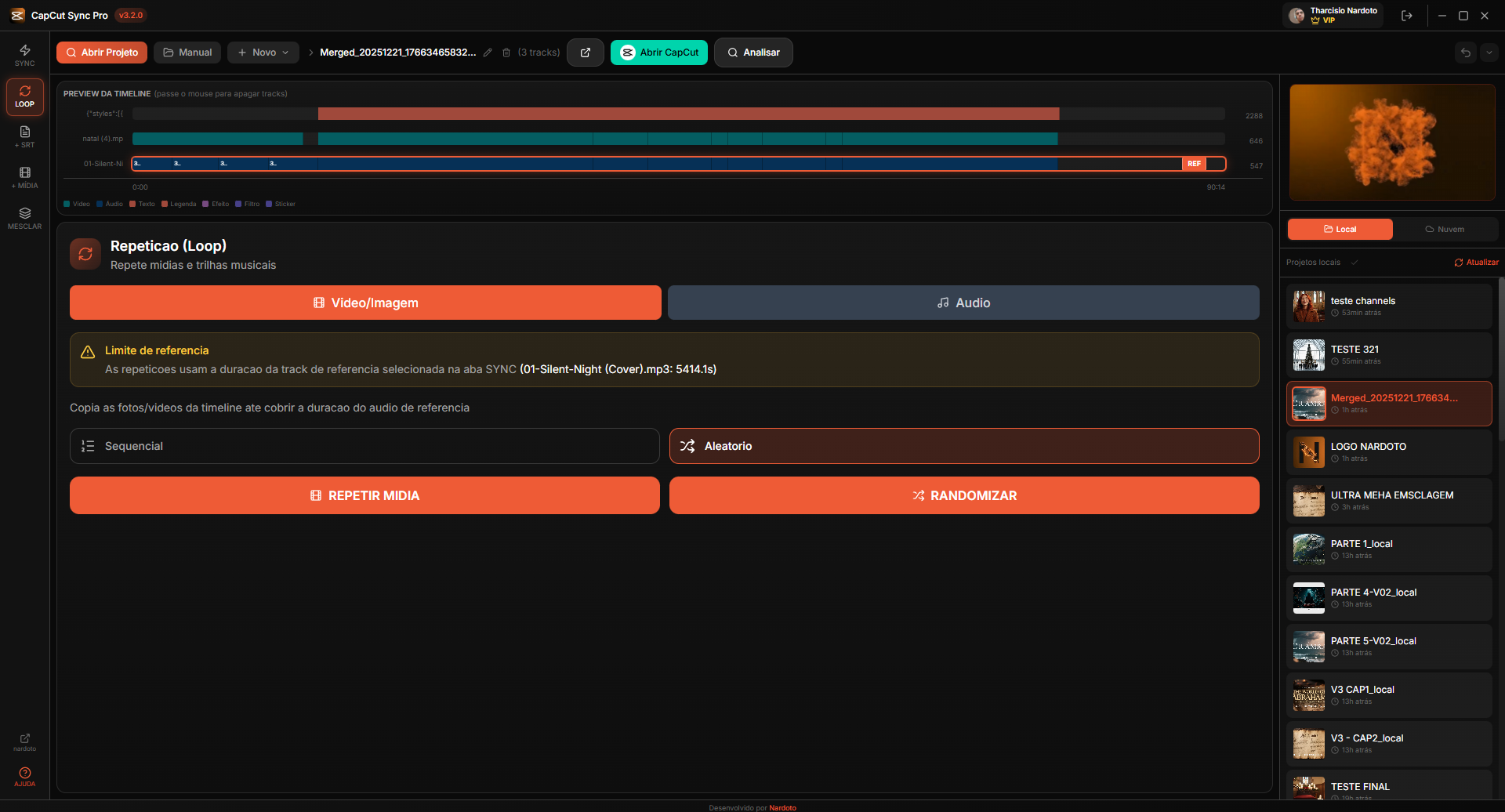 CapCut Sync Pro - Configurações