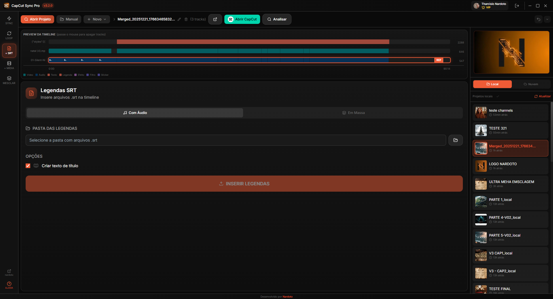 CapCut Sync Pro - Mesclar Projetos