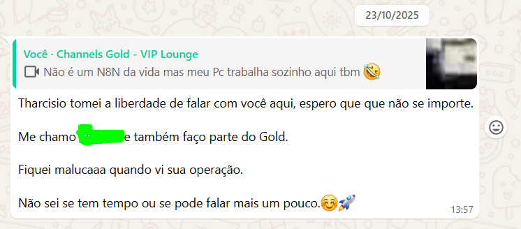 Mensagem sobre qualidade das ferramentas