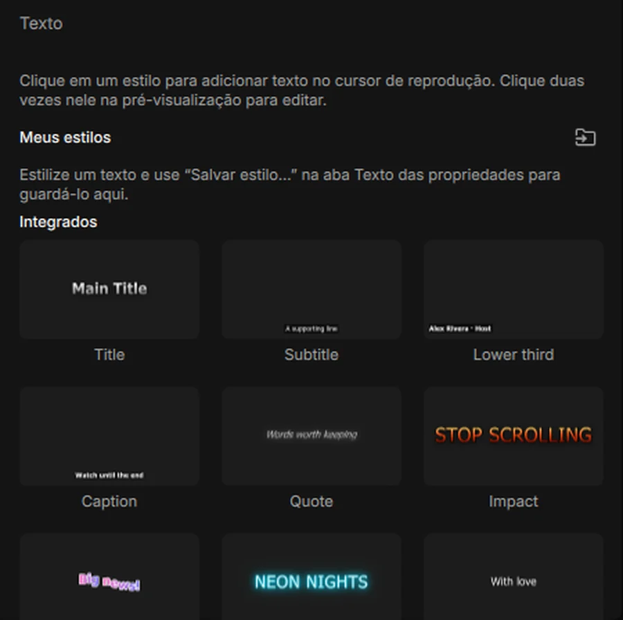 Estilos de texto